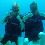 Michael and father at Roatan, Honduras